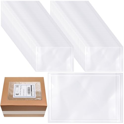 400 Pcs Clear Shipping Label Envelopes, 9.5x12 Inch Self-Adhesive Packing Sleeves for Packaging