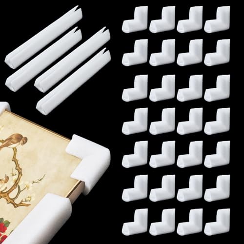 32Pcs Picture Frame Foam Corner Protectors for Moving - U-Channel