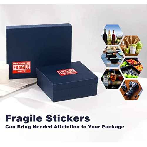 10 Rolls Fragile Stickers for Shipping 3 x 2 Inch 5000 Labels for Moving Boxes Handle with Care Sticker for Packing Small Business, Permanent Adhesive Fragile Labels (10 Roll, 500 Labels/Roll)