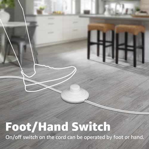 SUNVIE 2 Pack Up Lights Indoor Floor Can Light, Uplighting Indoor Spotlight Accent Lighting with 2700K GU10 LED Bulbs, 5W Uplights Floor Spot Light for Home Plant, 5.9 FT Plug Cord & Foot Switch
