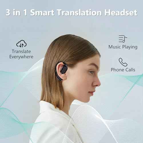 Translation Earbuds Real Time - AI 150 Language Translator Earbuds, Audifonos Traductores Ingl?s Espa?ol, 3-in-1 Translating Device, Translate Ear Buds for Travel Learning