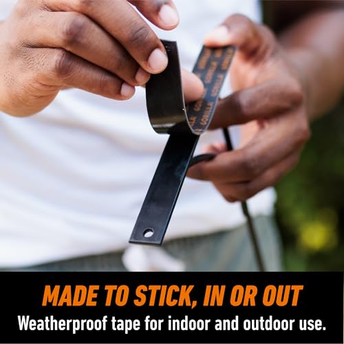Gorilla Heavy Duty Double Sided Mounting Tape, Black Tape, 1" x 120" (Pack of 1) - Weatherproof for Indoor or Outdoor