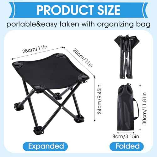 Ripeng 4 Pcs Portable Airplane Travel Foot Rest, Folding Camping Stool, Under Desk Foot Rest at Work for Long Flight, Home and Office Outdoor Hiking Fishing with Carry Bag