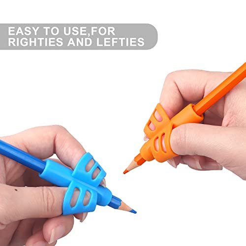 Bribobo 12 Pack Silicone Pencil Grips for Kids Handwriting, Ergonomic Pen Holders