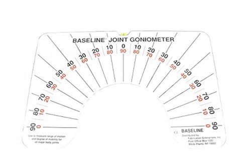 Baseline 12-1076 Large Joint Arthrodial Protractor Goniometer, Cervical Rotation