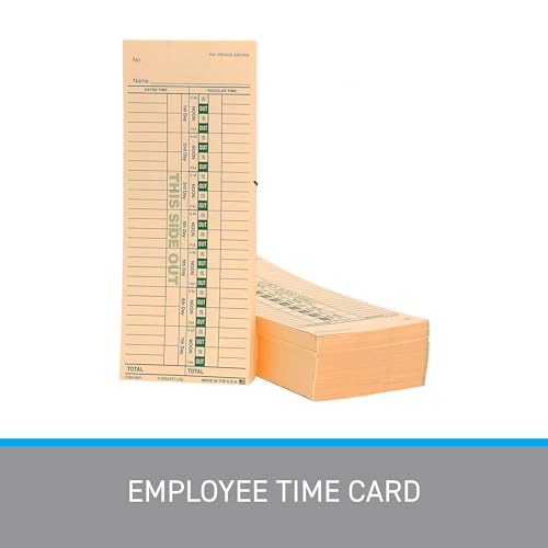 SSWBasics Employee Time Cards - Weekly Punch Cards, Pack of 250