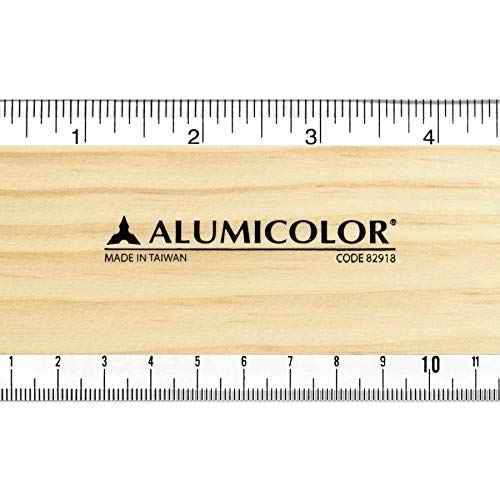 Alumicolor Wood/Acrylic Calibrated T-Square for Art, Framing & Drafting, Pack of 2-18IN
