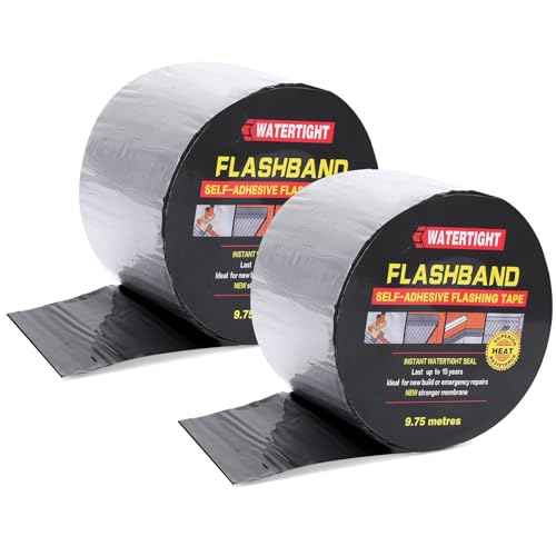 Flashing Roll Tape Asphalt Membrane, 6 inches X 32 Feet 60Mil Thick Waterproof Asphalt Patch Seal Tape Roll, Self-Adhesive Roof Sealant, Asphalt Repair for Door Roof Window Gutter Outdoor £¨2 Rolls)
