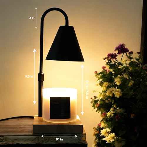 Candle warmer lamp with dimmer, dimmable, adjustable height, wax warmer, new home, decor, house warming