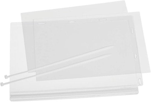 Durable Water-Resistant Sign Holder Pockets with Cable Ties - Letter Size 8.3" x 11.7" Inches - IPX5 Tested Transparent Document Holders - Perfect for Outdoor Information Displays - Pack of 5