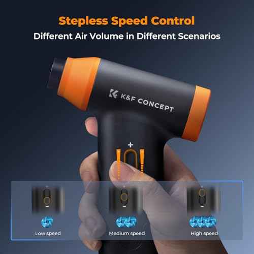 K&F Concept Blower & Suction 2 in 1 Compressed Air Duster, 150000RPM Super Power Electric Air Duster, Stepless Speed Regulation, Portable Dust Blower for Computer, Keyboard, House, Outdoor and Car