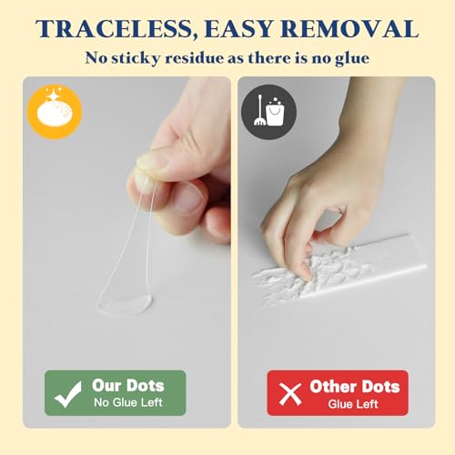 100Pcs Double Sided Tape Dots - Removable Nano Adhesive Glue for Posters & Lightweight Decor (Variation: THIS listing 100)