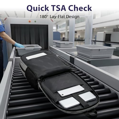 Grey 17 Inch TSA Approved Travel Laptop Backpack for Men & Women