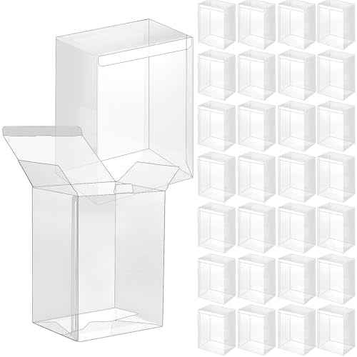 Hoteam 48 Pack Protectors Case Compatible with 4 Inch Vinyl Figures Crystal Clear Protectors Plastic Heavy Duty Display Box Foldable Case with Protective Film Locking Tab (48 Pieces)