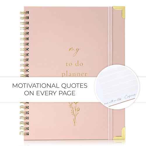 Beautiful To Do List Notebook - Aesthetic Daily Planner to Easily Organize Your Tasks And Boost Productivity - Stylish Undated ADHD Planner Gift and The Perfect School or Office Supplies For Women