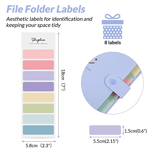 Purple SKYDUE A4 Paper Expanding File Folder Organizer - 5 Pockets, Portable