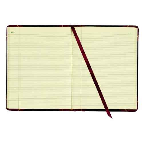 Adams Record Ledger, 8.25 x 10.75 Inches, 5 Squares per Inch, 300 Tinted Pages, Black and Maroon (ARB810R3M)