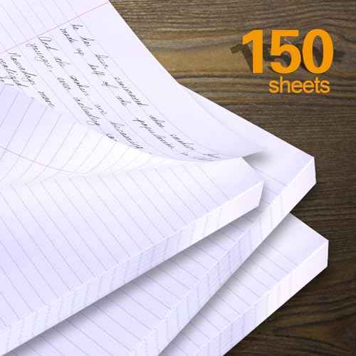 Kaisa3 Pack Notebook Paper College Ruled 3-Hole Punched Loose Leaf Paper 8x10.5 Lined Paper College Ruled Filler Paper for 3-Ring Binder Paper 150 Sheets/Pack (3 Pack-college) F15001C-3pk