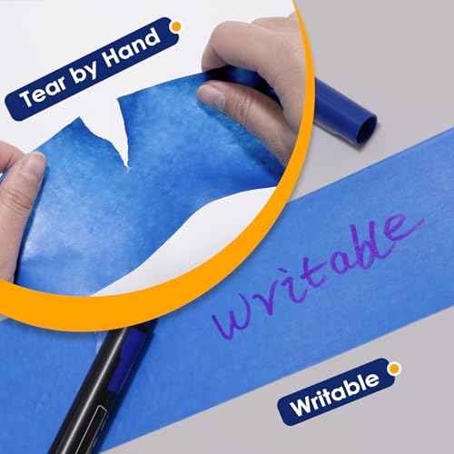 Blue Painters Tape 3 Inch Wide Bulk - Paint Tape 3 Inches x 55 Yards Painter's Tape Blue Masking Tape for Walls Painting Packing Automotive Home, 1 Pack