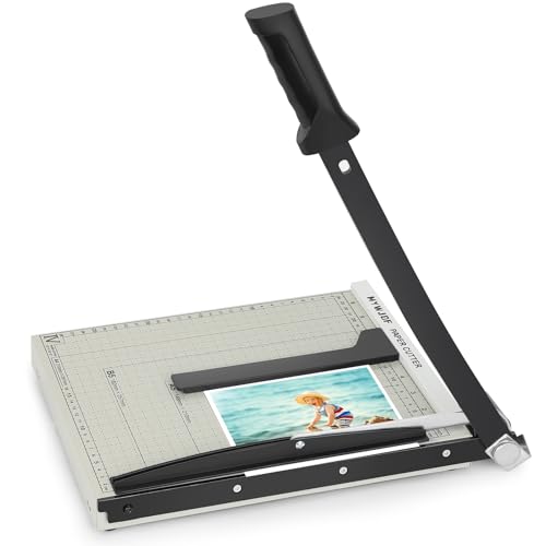 12 Inch Heavy Duty Guillotine Paper Cutter with Magnetic Guide & Safety Lock