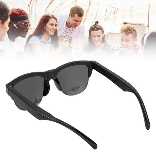 Glasses with Bluetooth Speaker, Translator Smart Glasses, TR90 PC UV400 Bluetooth Open Directional 137 Languages Translation Device with Built in Mic Speaker for Travel