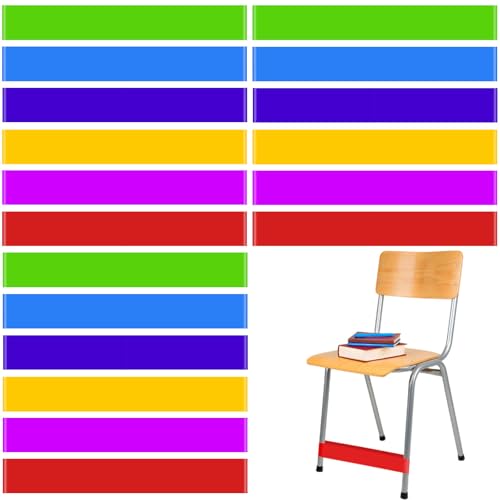 Multicolor Classroom Fidget Chair Bands for Kids - 18 Pack, Flexible & Durable