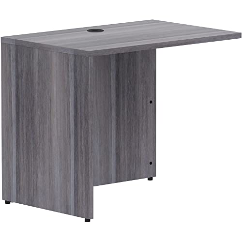 Lorell Return Shell Rectangular 35x24x29.5 in Weathered Charcoal Laminate