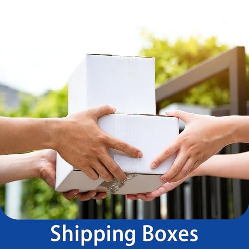 Mefleet 4x4x4 Inch White Corrugated Cardboard Shipping Boxes 50 Pack