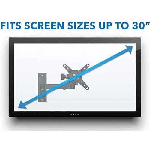 Mount-It! Full Motion Computer Monitor Wall Mount, Articulating Arm Fits Single Monitor Screens 19 20 21.5 22 24 27 30 Inches, VESA 75 and 100 Compatible, 33 lb Capacity Black