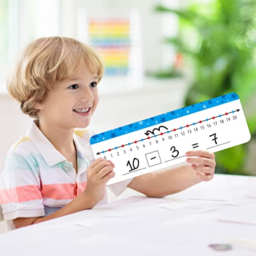 Stars 0-10 & 0-20 Number Line Dry Erase Boards Set - 26 Pack, Double Sided, Classroom & Home Learning Tool