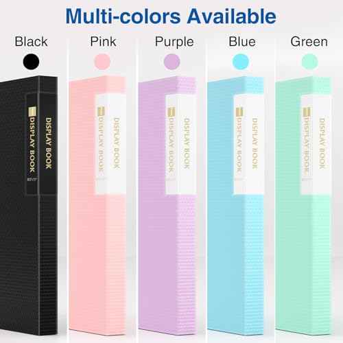 Sooez 18-Pocket Binder with Plastic Sleeves 8.5x11, Heavy Duty Art Portfolio Folder with Clear Sheet Protectors, Display 36 Pages, Presentation Book for Artwork, Document Organizer