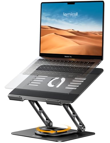 Lamicall Aluminum Laptop Stand for Desk 10-17.3'' MacBook Black