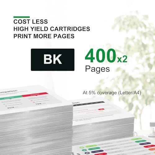 245XL Black Ink Cartridge PG-245XL Replacement for Canon 245 XL Black Ink Cartridge for Canon Pixma MG2522 TS3100 TS3122 TS3300 TS3322 TR4500 TR4520 TR4522 MX490 TS202, 2 Pack