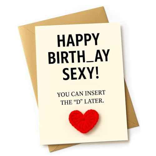 Gifts for Men | Funny Birthday Card & Gifts for Men Husband Boyfriend Him, Happy Bday Card, Handmade Humorous Bday Greeting Card, Cute & Hilarious