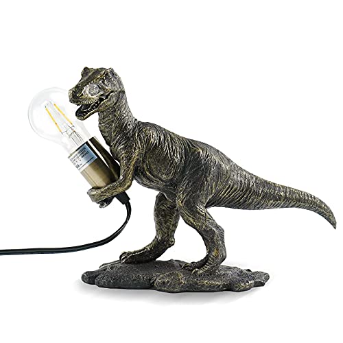 GY Dinosaur Animal Table Lamp Modern Animal Shape Table Lamp Vintage Resin Lighting Perfect for Bedroom, Living Room, Office, College Dorm