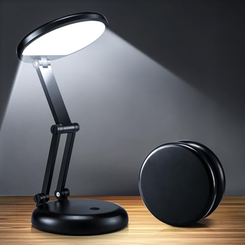 One Fire Black Cordless Rechargeable LED Desk Lamp 3600mAh Battery Operated