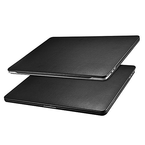 ICARER MacBook Pro 13 Case (2016-2025), Genuine Leather Case for A2338/A2251/A2289/A2159/A1989/A1708/A1706 M1 M2 Pro/Max, with Touch Bar & Touch ID Compatible for MacBook Pro 13 inch (Black)