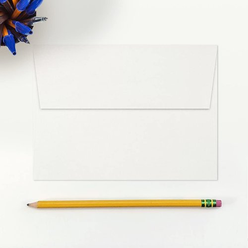 LUXPaper A7 Invitation Envelopes for 5 x 7 Cards in 80 lb. Natural White - 100% Cotton, Printable Envelopes for Invitations, w/Peel and Press Seal, 250 pack, Envelope Size 5 1/4 x 7 1/4 (White)
