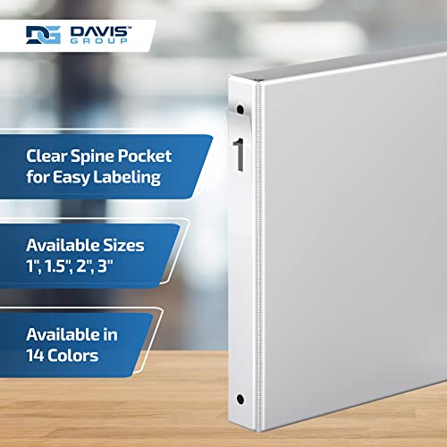 Premium Economy 6-Pack 3-Ring Binders for School or Office, Round-Ring Binders, 1 Inch, White