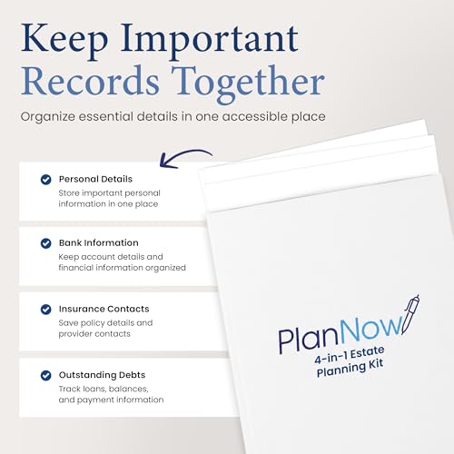 PlanNow 4-in-1 Estate Planning Kit: Last Will, Financial POA, Medical POA (Pack of 1)