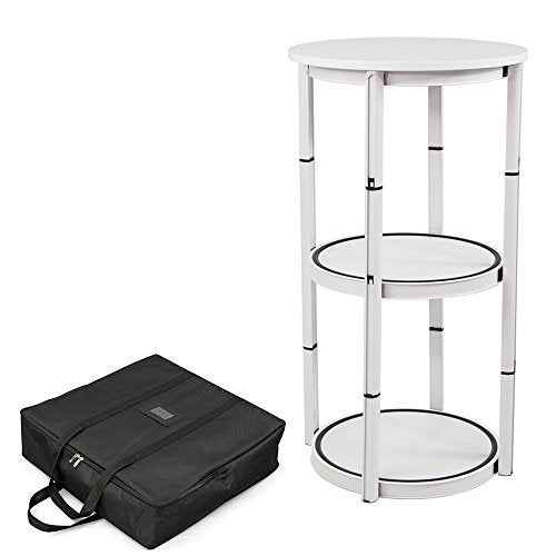Vispronet Portable Display Case, Collapsible Showcase Counter with Twist Design