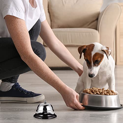 12PCS 3.35 Inch Metal Service Bell for Reception Kitchen Restaurant & Pet Training - Silver