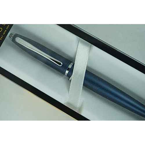 Cross Satin Midnight Blue signature mid Band Calaise Selectip Rollerball Pen.
