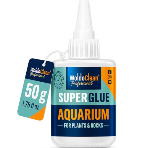 WoldoClean Aquarium 50g Super Glue Gel - Fish Safe for Live Plants, Coral & Rocks