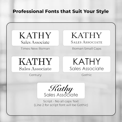 Custom Name Tag Badge 1"x3" with Magnetic/Pin Backing - Personalized Employee ID