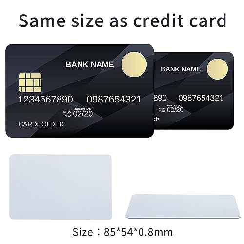 Timeskey NFC 100 PCS Inkjet PVC NFC Cards with NFC Chip NTAG215 Printable, Compatible with Epson and Canon Inkjet Printers, CR80 Blank Card, Double Sided Printing, Compatible with Amiibo and TagMo