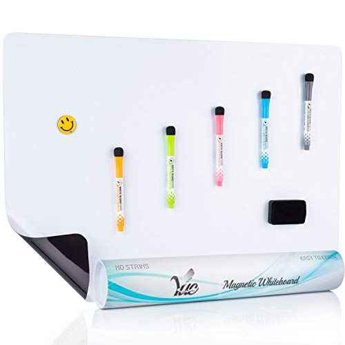 25x17 inch Magnetic Dry Erase Board for Refrigerator - Fridge Whiteboard - Magnetic White Board