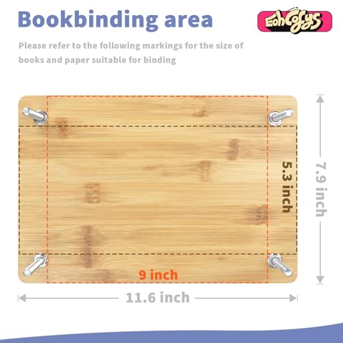 Eohcofys Book Binding Kits, Book Press Binding Materials Tools Bookbinding Kit for Beginners 11.6 x 7.9 Inch
