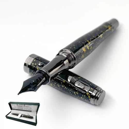 Monteverde Invincia Vega Starlight Yellow Fountain Pen - Extra Fine Nib, Vibrant Design, Precision Writing Instrument