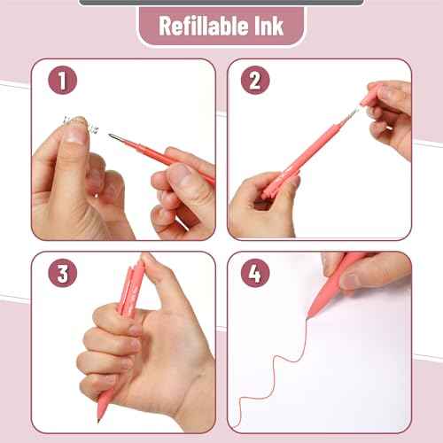 Mr. Pen- Retractable Gel Pens, 8 Pack, Pastel Ink, Fine Point 0.7mm, Cute and Aesthetic for Journaling